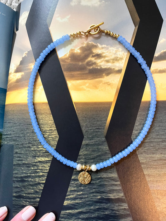 Venezia Blue Beaded Necklace