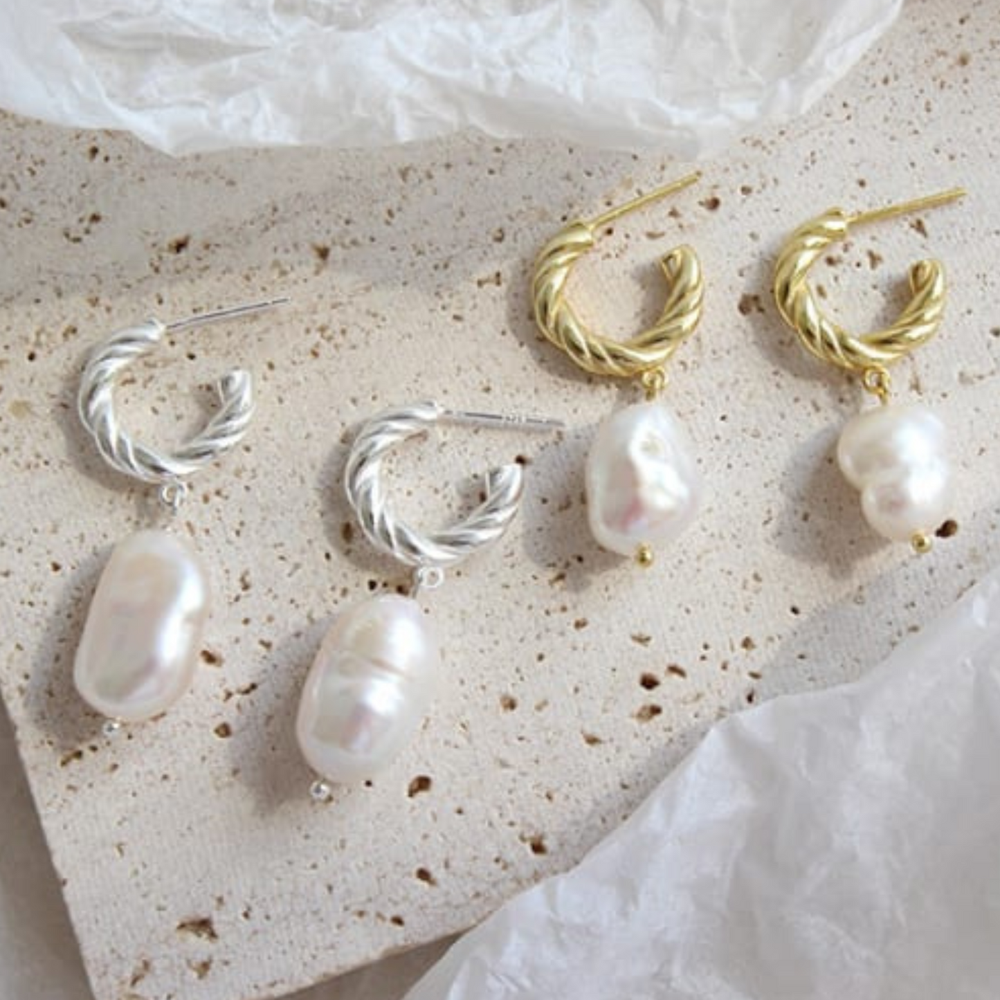 Abbie Chunky Pearl Drop Earrings