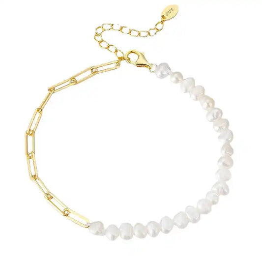 Annie Gold And Pearl Bracelet