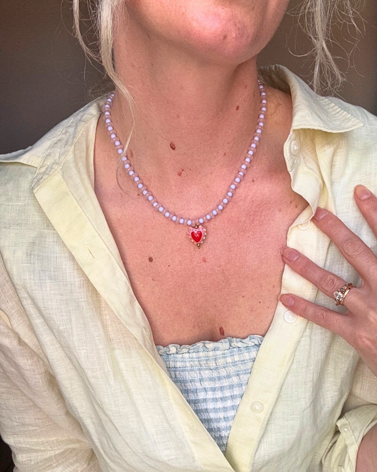 Pink Bellini Beaded Necklace