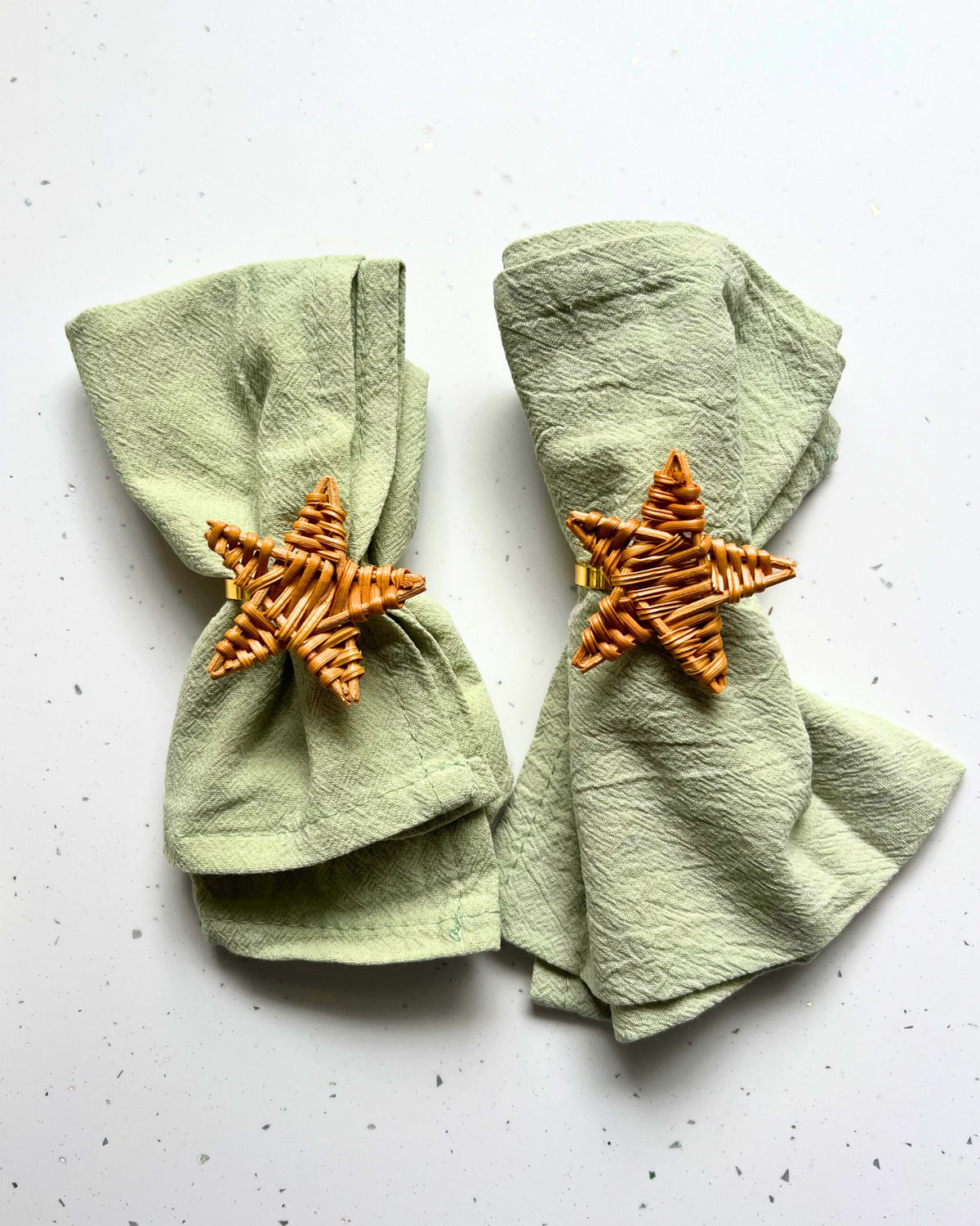 Star Rattan Napkin Rings (set of 4)