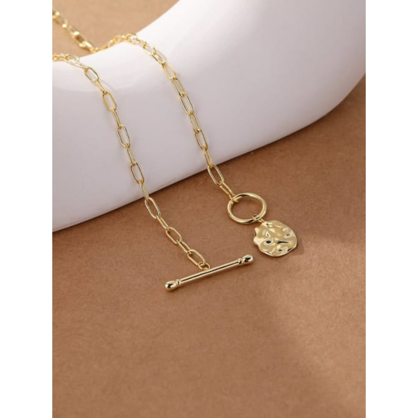 Rachael Gold Vermeil T-Bar Necklace