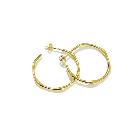 Hattie Gold Vermeil Wavy Hoops