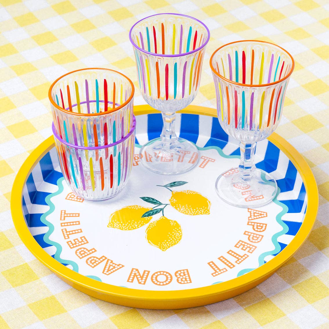 'Bon Appetit' Lemon Tin Tray