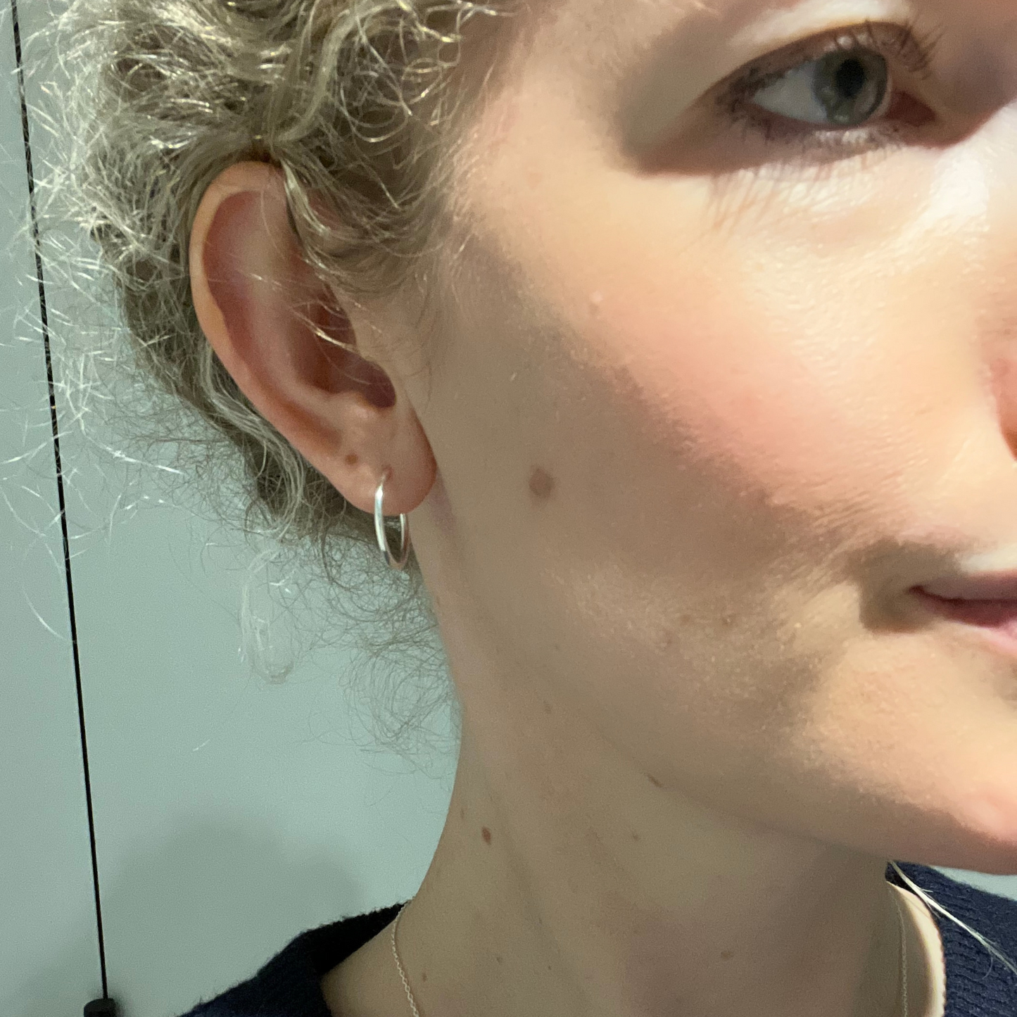 Sterling silver stud hoops, everyday earrings, classic jewellery, sterling silver earrings